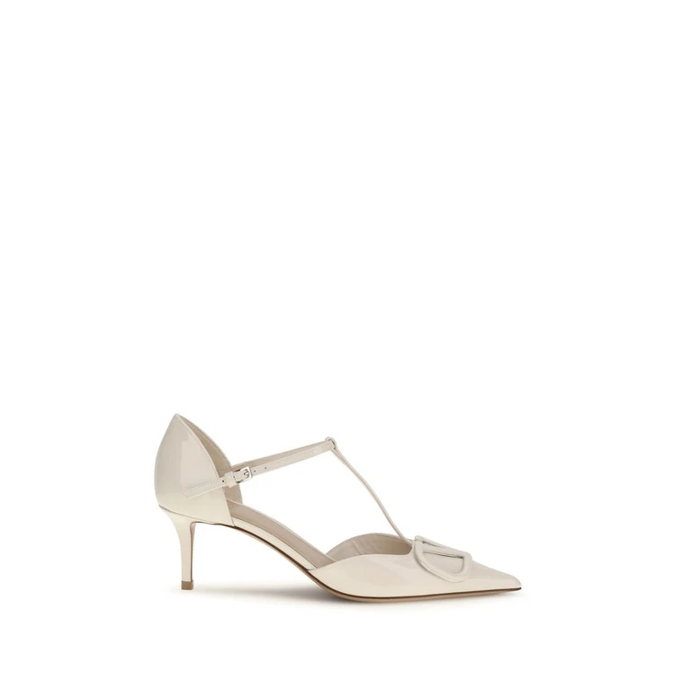 Valentino Garavani Beige Calf Leather Bos Taurus High Heel Pumps - Women