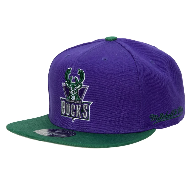 Men's NBA Milwaukee Bucks Team Side Fitted Fitted Caps