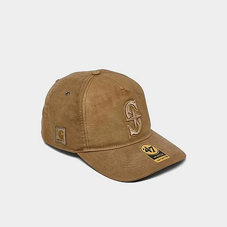 '47 x Carhartt Seattle Mariners MLB HITCH Snapback Hat in Brown