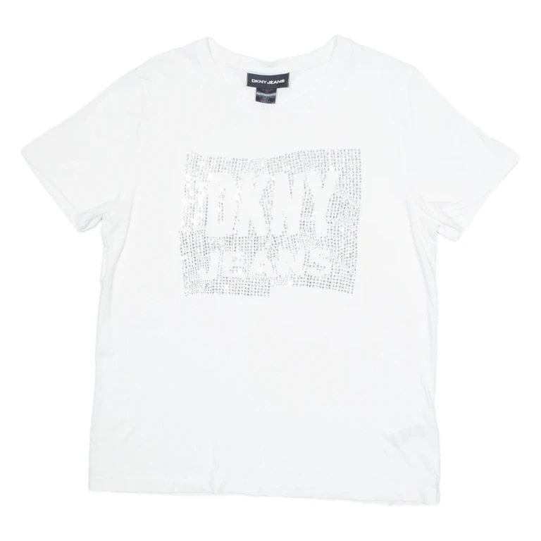 DKNY Mens T-Shirt White L