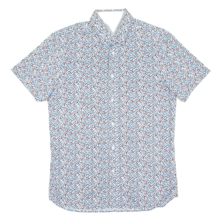 TED BAKER Mens Shirt Blue Floral S
