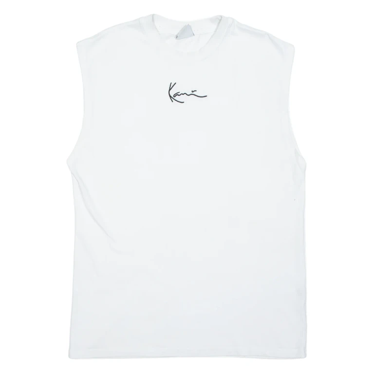 KARL KANI Mens Vest White Sleeveless S