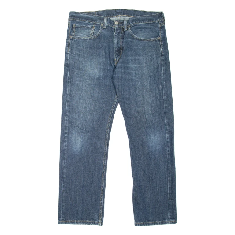 LEVI'S 505 Jeans Mens Blue Regular Straight Stone Wash W34 L30