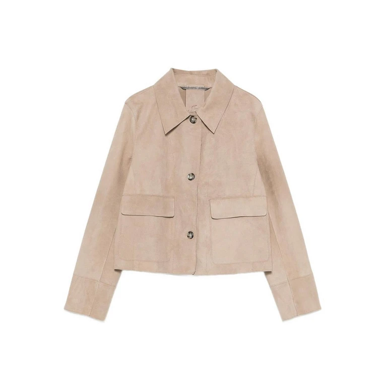 Blouson En Cuir - Beige (MALAGA11)