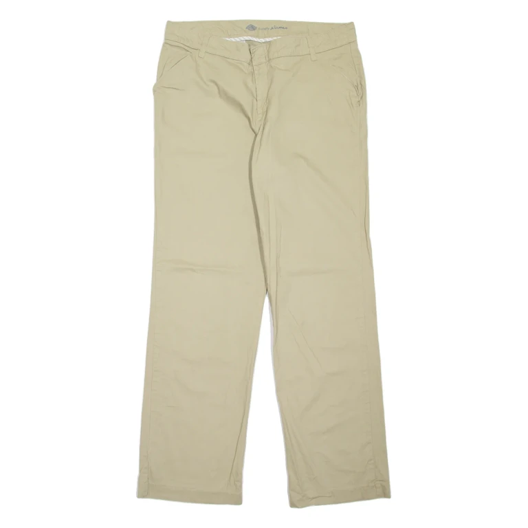 DICKIES Workwear Womens Trousers Beige Relaxed Straight W35 L33