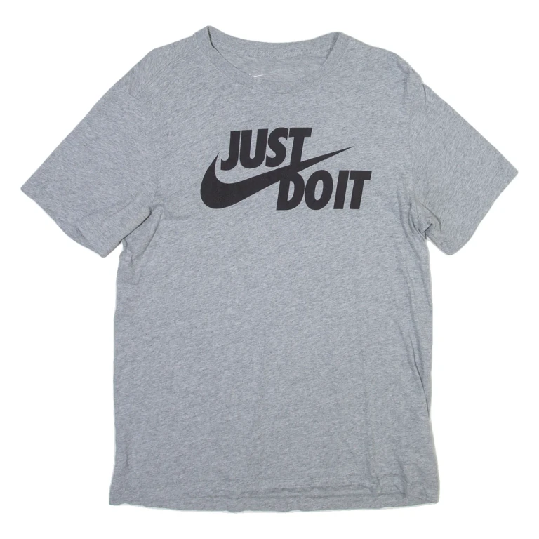 NIKE Just Do It Mens T-Shirt Grey M