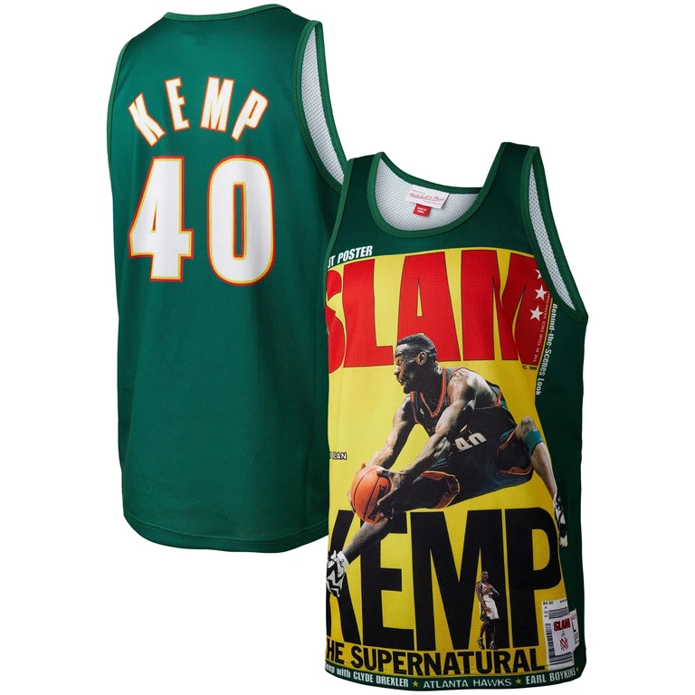 Men's Slam Sublimated Tank Supersonics Shawn Kemp Tank Tops