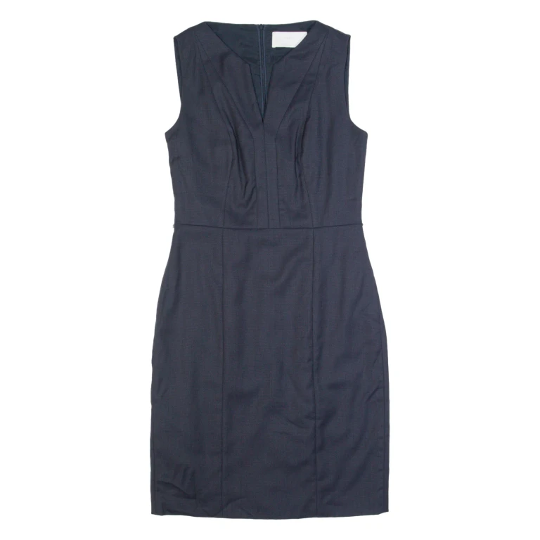 BOSS HUGO BOSS Womens Pencil Dress Blue Sleeveless Knee Length S