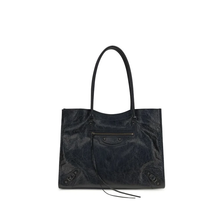 Balenciaga Black Lamb Ovis Aries Shoulder Bag - Women