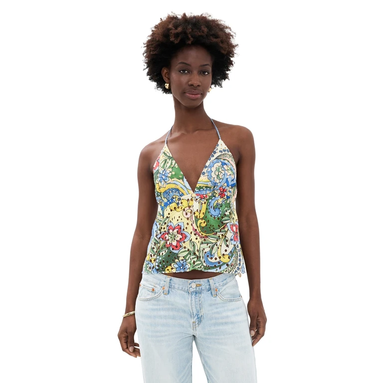 ALICE + OLIVIA Karolina Halter Top Heat Wave 12