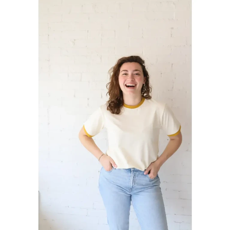 Classic Women's Ringer Tee in Navy
