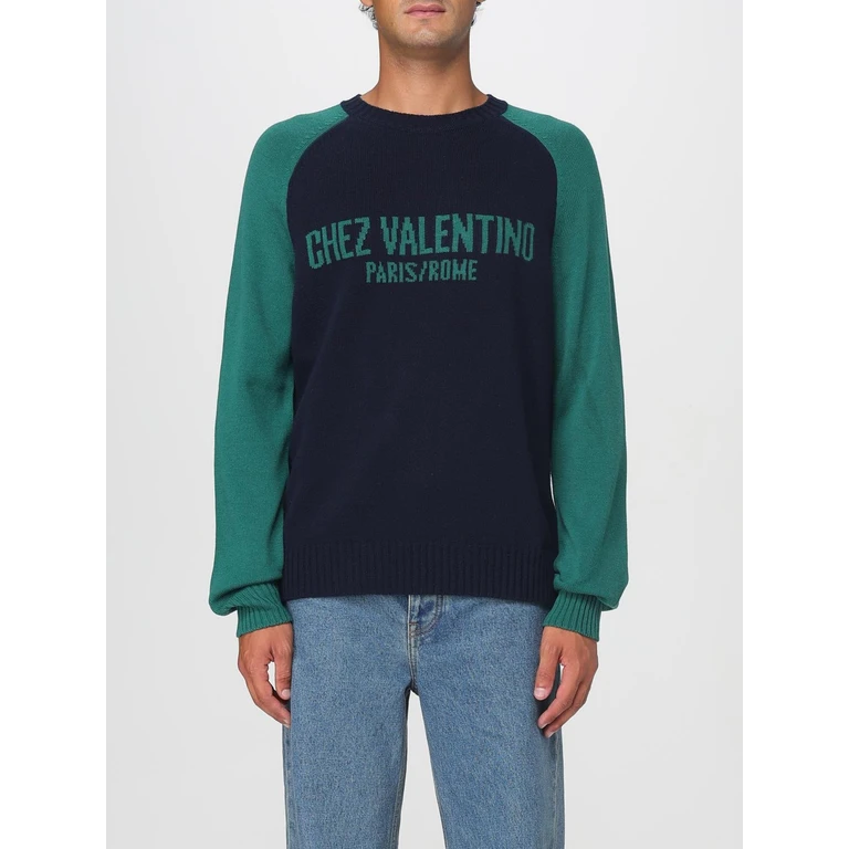 VALENTINO Sweater Men color Blue (7V3KC34TB1NBR4)