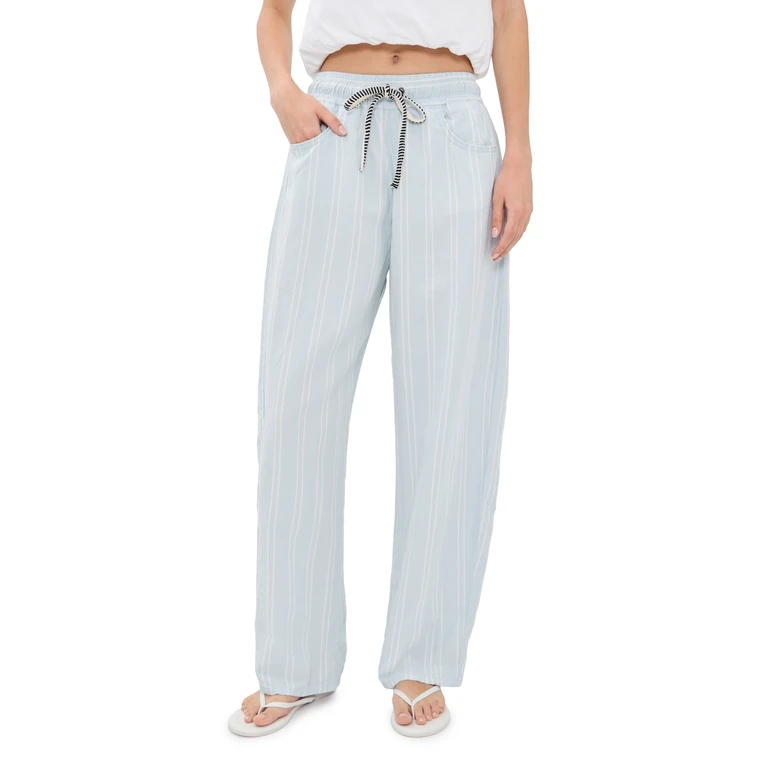 ASKK NY Cancun Pants Blue Linen Stripe L