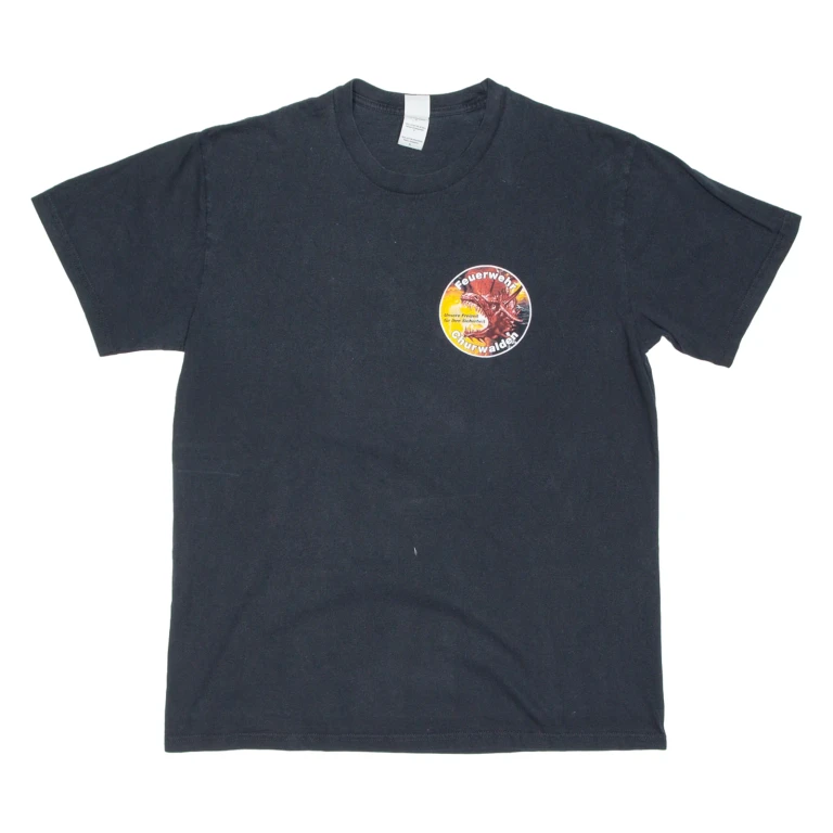 GILDAN Mens T-Shirt Black L