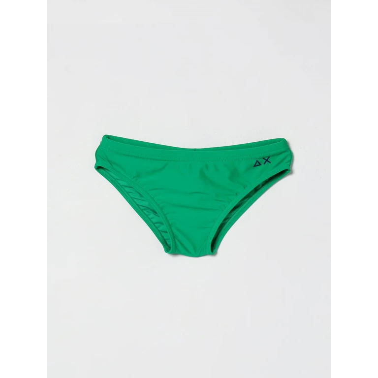 SUN68 Boy's Slim Fit Nylon Swim Briefs with Contrasting Logo Detail (H3533188)