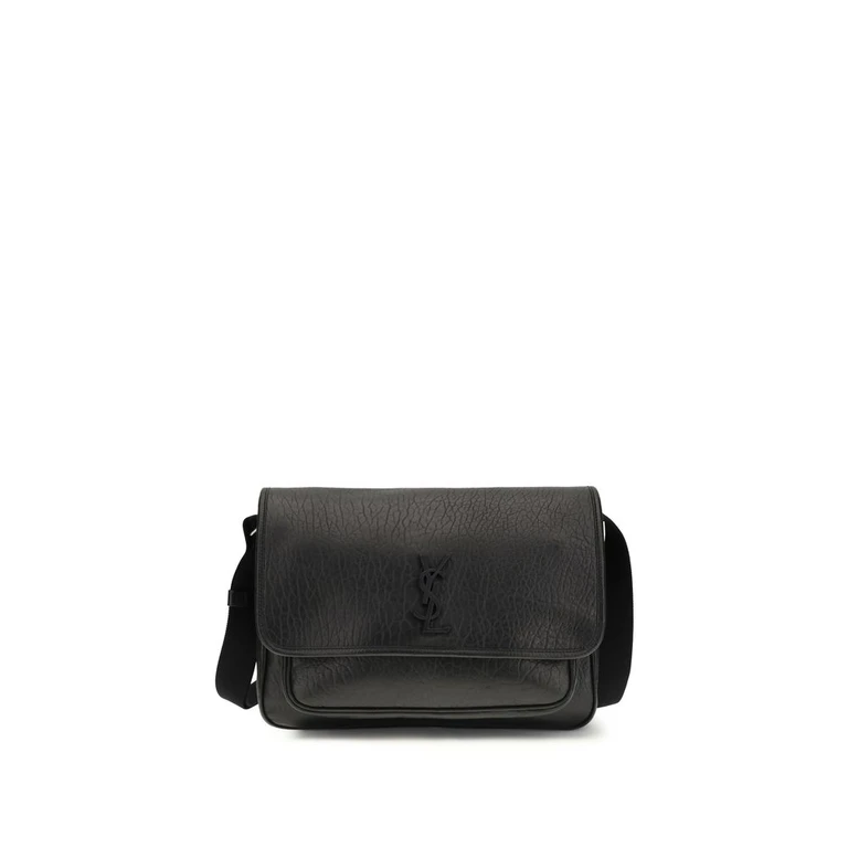 Saint Laurent Black Calf Leather Bos Taurus Shoulder Bag - Men