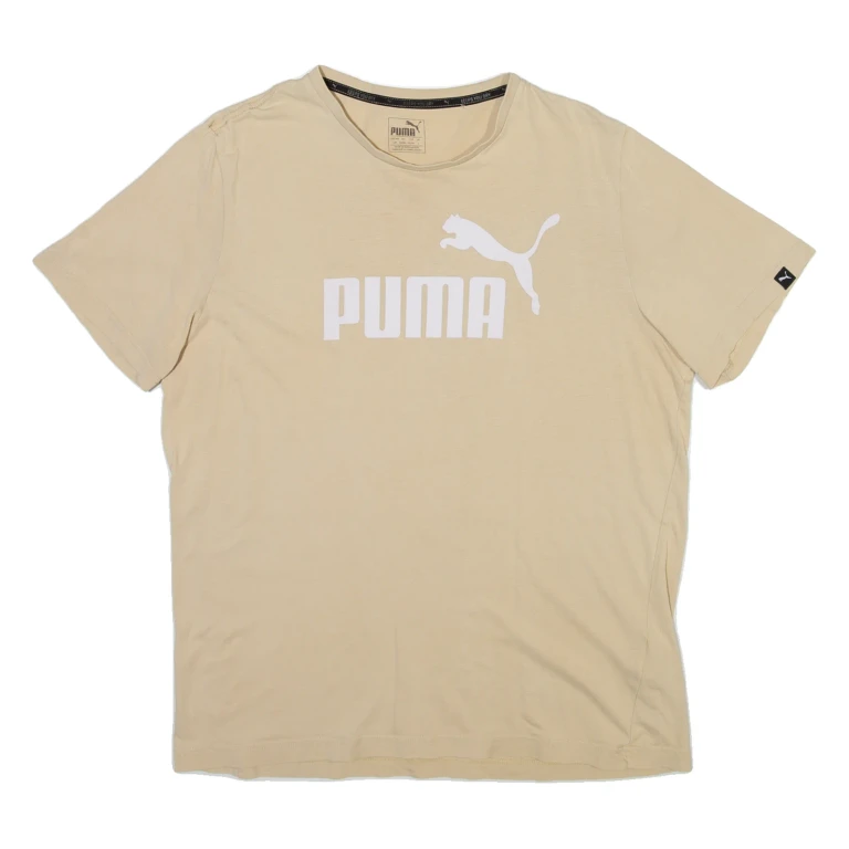 PUMA Mens T-Shirt Beige L
