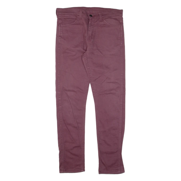 LEVI'S 508 Mens Trousers Maroon Regular Tapered W30 L29