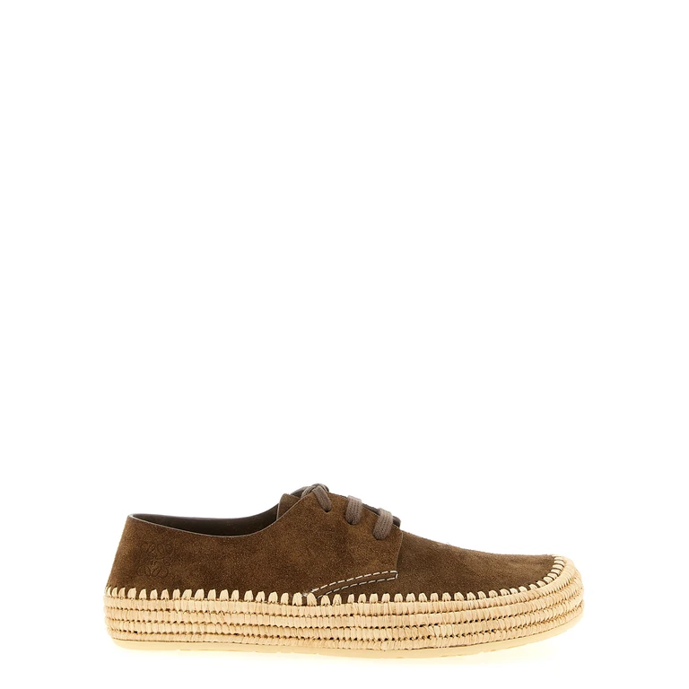 Brown Calfskin Espadrilles Shoe - Men
