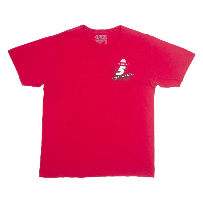 CHASE AUTHENTICS Farmers Nascar Mens T-Shirt Red USA XL