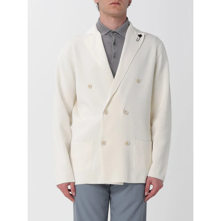 Double-Breasted Cotton Knit Jacket (PALJM101PA66024100)