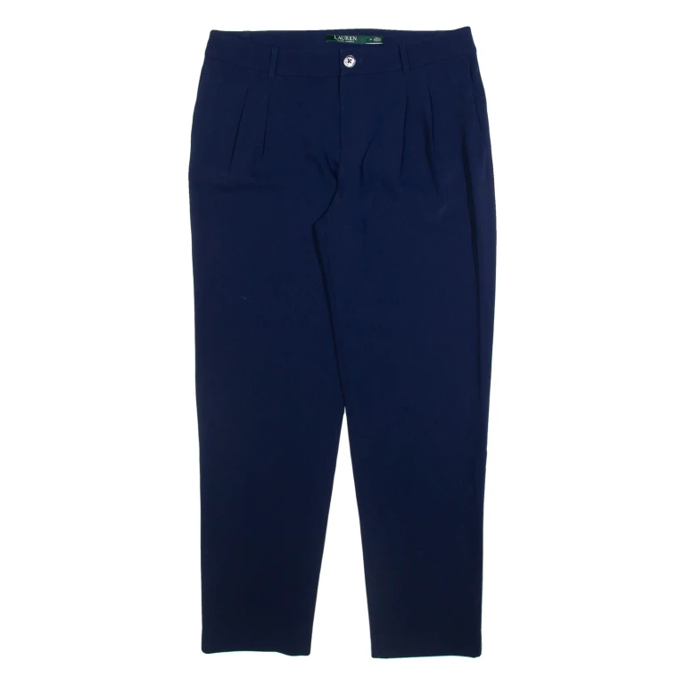 LAUREN RALPH LAUREN Womens Trousers Blue Relaxed Tapered W28 L27