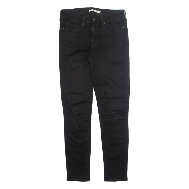 LEVI'S Womens Jeans Black Regular Skinny W27 L29