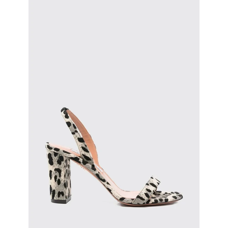 Heeled Sandal Woman color Grey (SNBMIDS0SJQLIGHT)