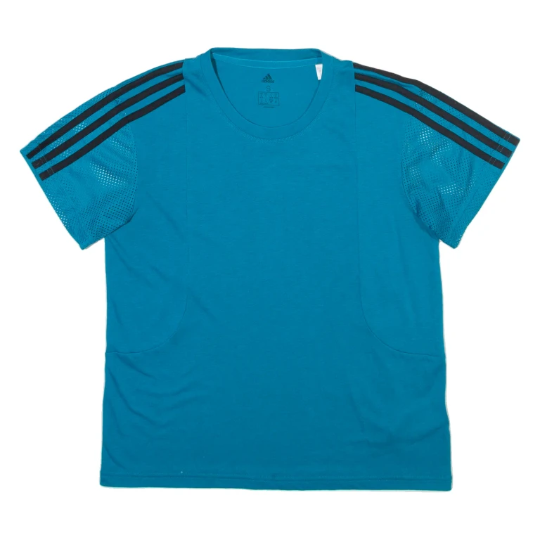 ADIDAS Womens T-Shirt Blue S