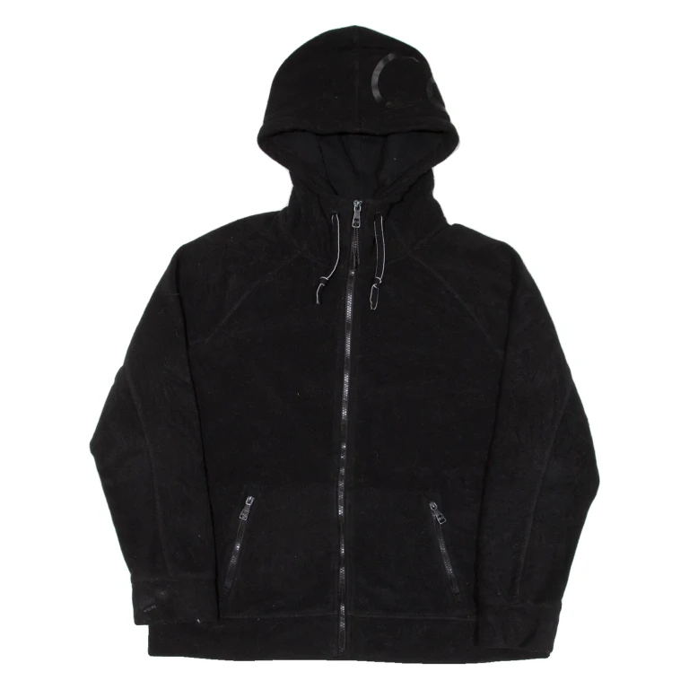 CALVIN KLEIN Womens Black Hoodie Full Zip XL