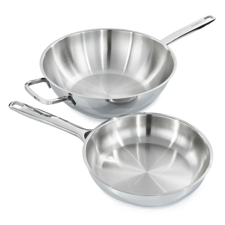 DiNA Helix 2pc Recycled 18/10 Stainless Steel Stir Fry Cookware Set
