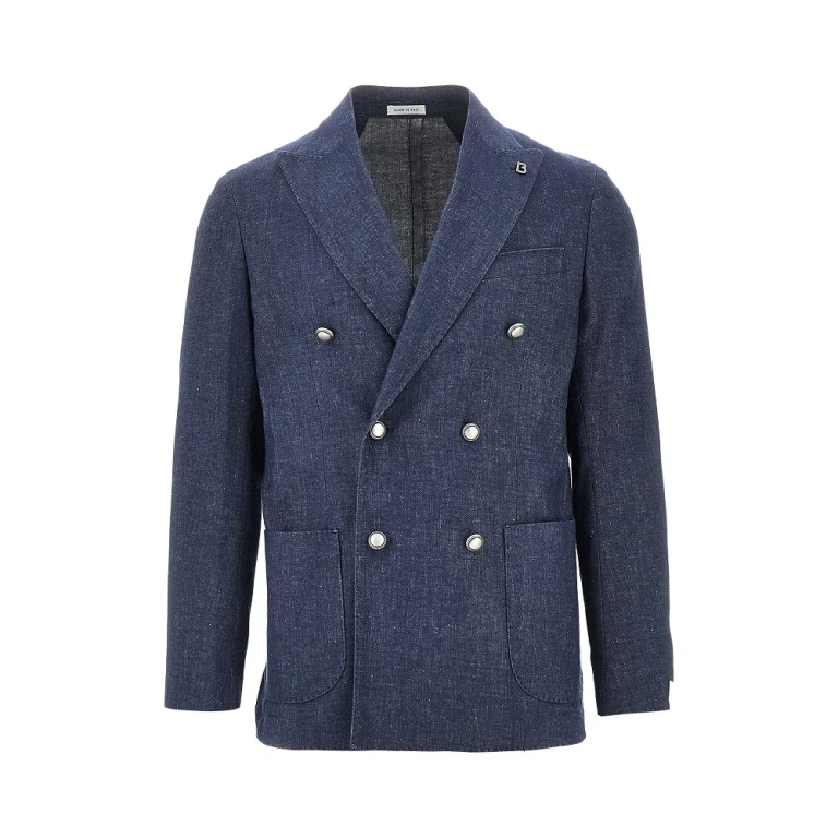 BRERAS 'Firenze' denim double-breasted jacket Man 50