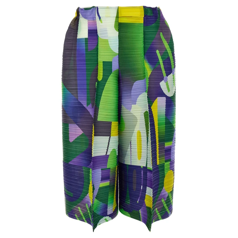 Pleats Please Issey Miyake Multicolor Polyester Casual Pants - Women