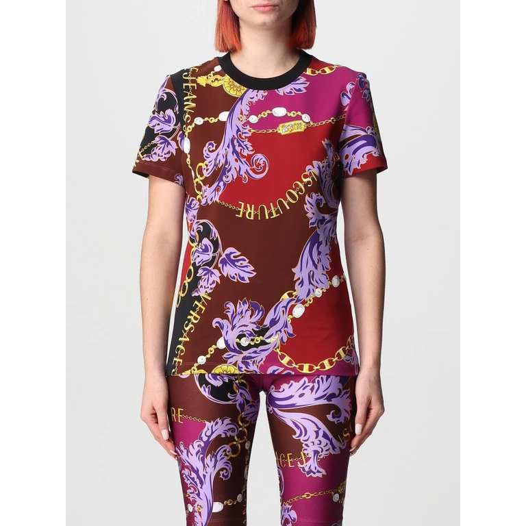 T-shirt in printed cotton blend (75HAH608JS214G51)