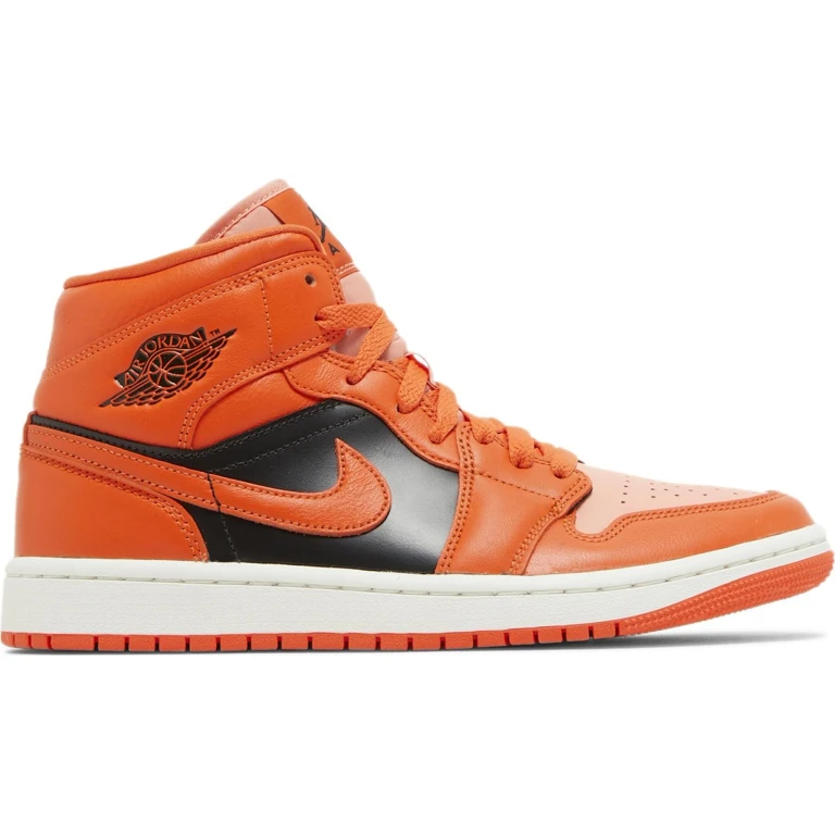 Women's Retro 1 Mid Se 'Rush Orange' Sneakers