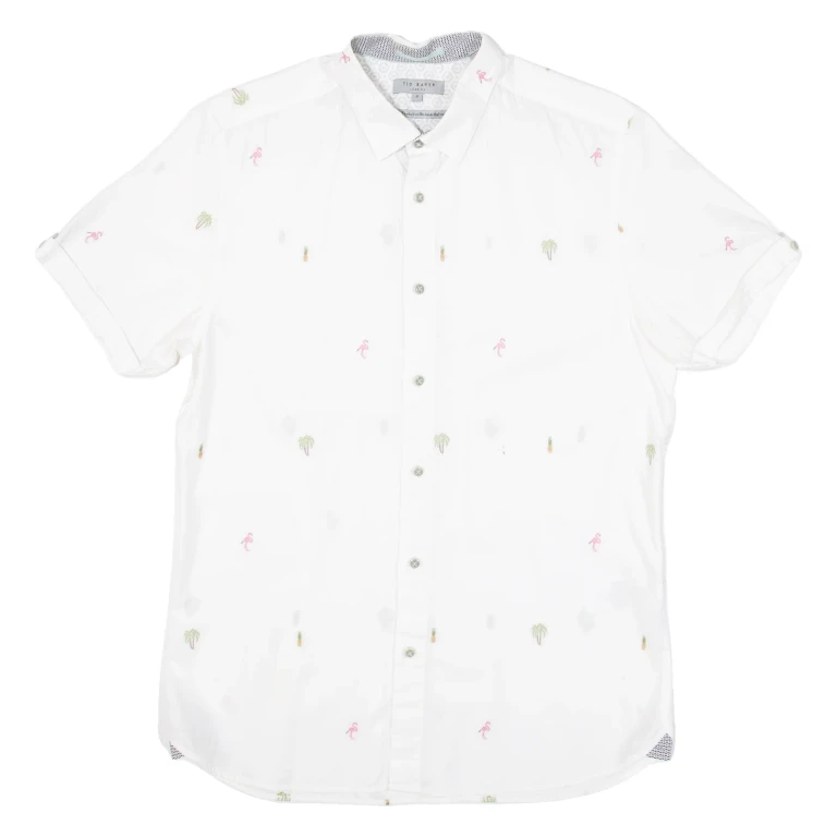TED BAKER Mens Plain Shirt White S