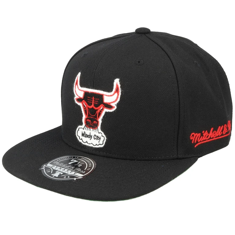 Men's NBA Chainstitch Fitted Hwc Bulls Fitted Caps