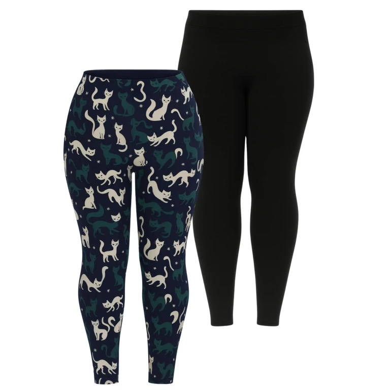 Women's Halloween Cat Leggings 2-Pack