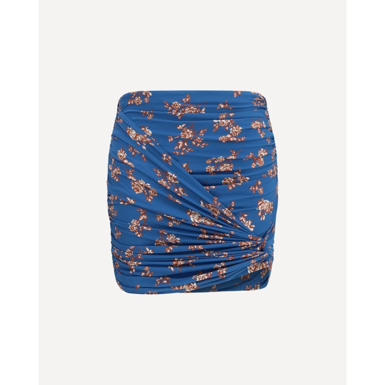 Draped floral-print swim Mini Skirt Female 40