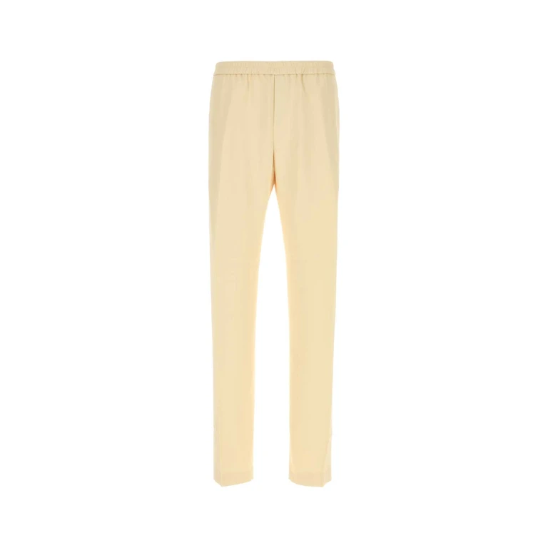 Pastel Yellow Jersey Pennams Pant Cream Exterior: Acetate Pantaloni - Men