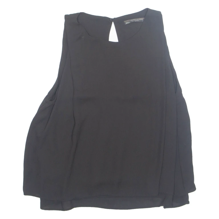ZARA Womens Vest Black Sleeveless S