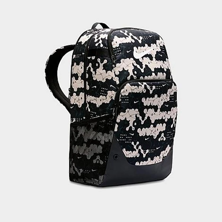 Nike Brasilia Allover Print Backpack (Extra Large, 30L) in Chalk/Black/White