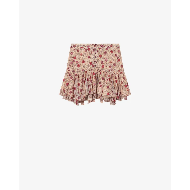 Jupe Daneen - Femme - Écru-framboise - Taille34 - Marant Étoile