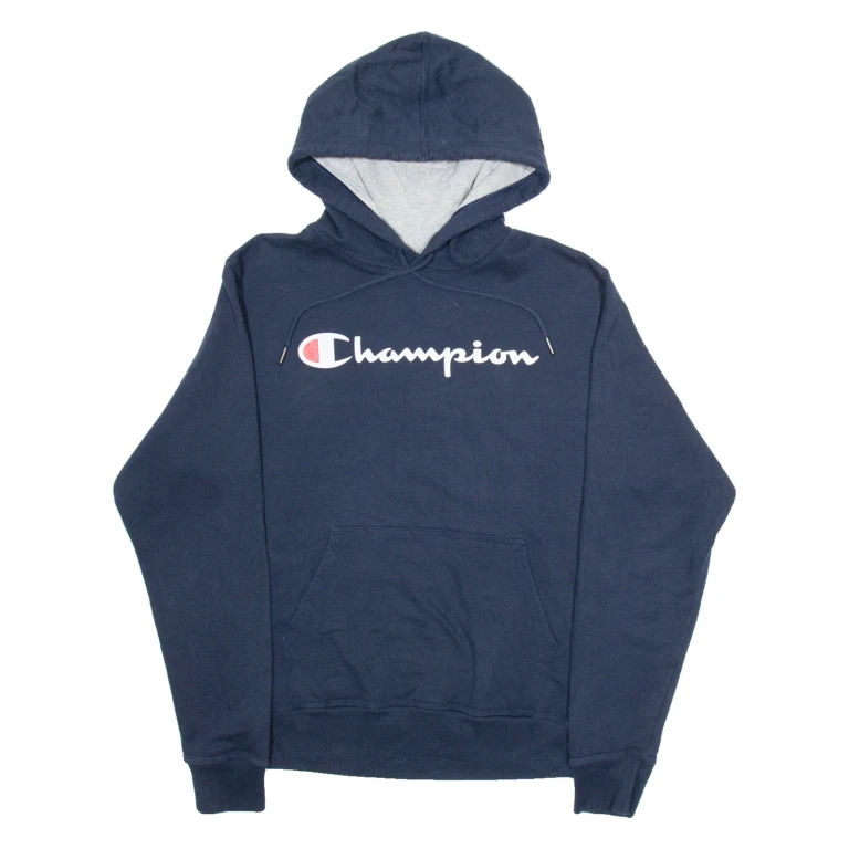 CHAMPION Mens Blue Hoodie S