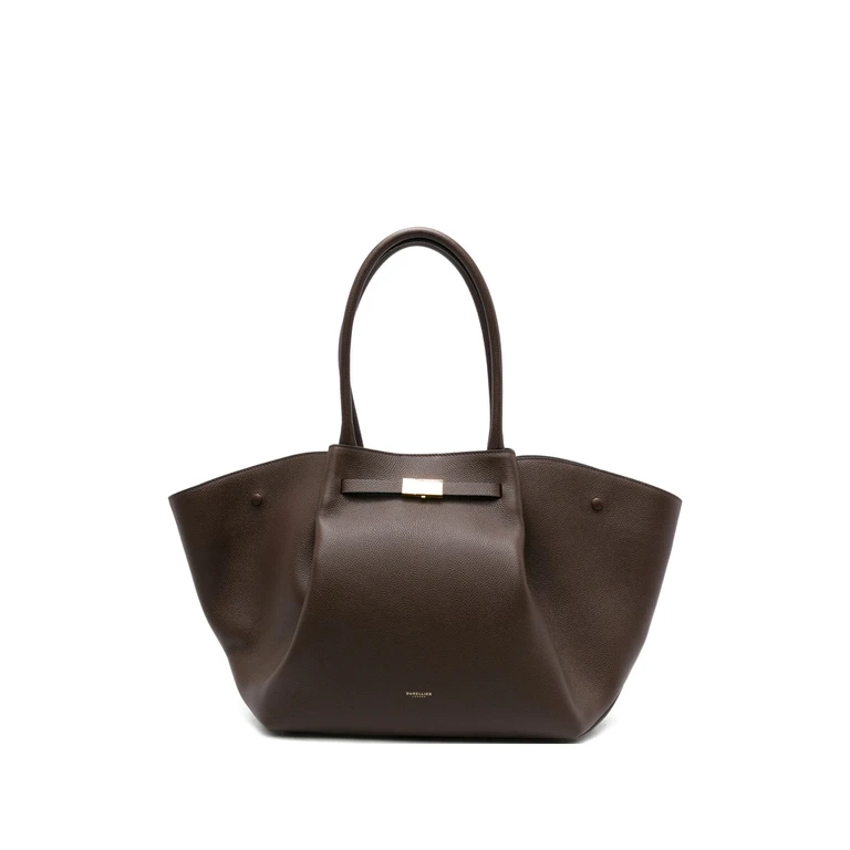 New York Buckle Leather Tote Bag