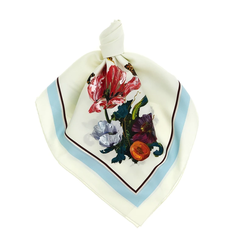 Maison Margiela White Silk Scarf - Women