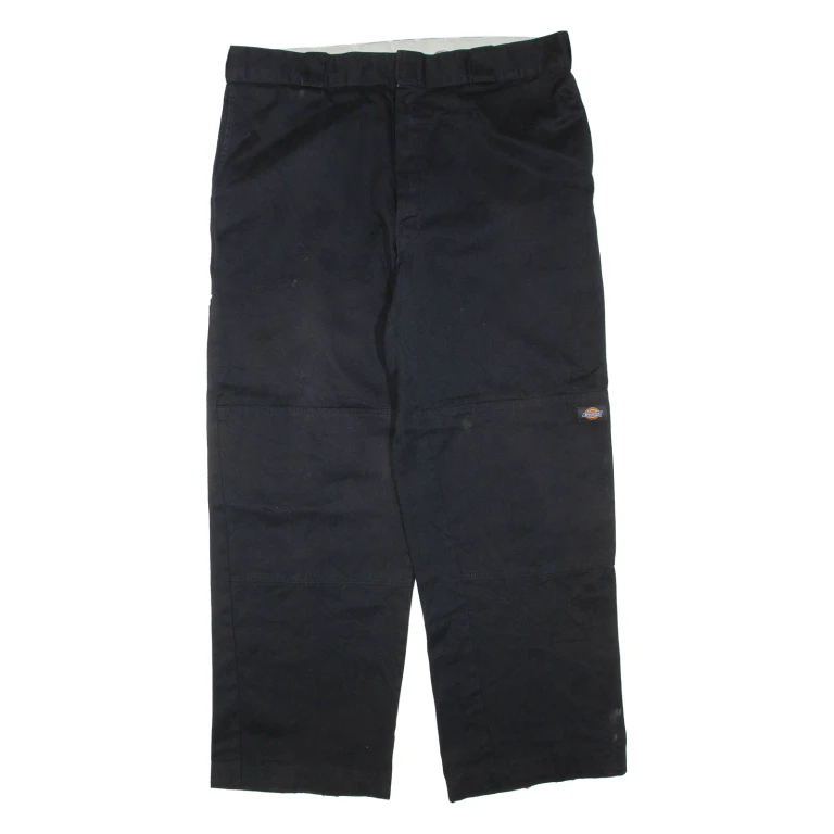 DICKIES Mens Trousers Black Regular Straight W38 L30