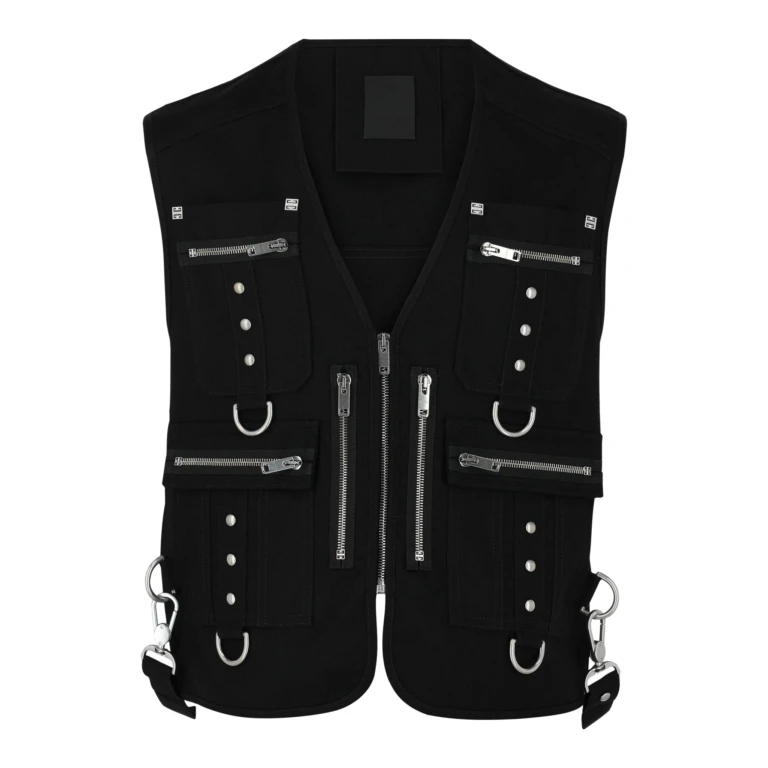 Multi-Pocket Wool Vest