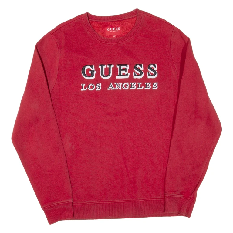 GUESS Mens Sweatshirt Red L