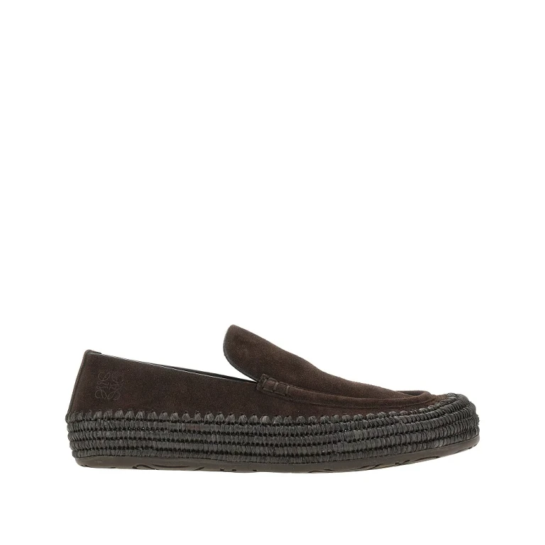 'Rio' suede leather and raffia shoes Man 40